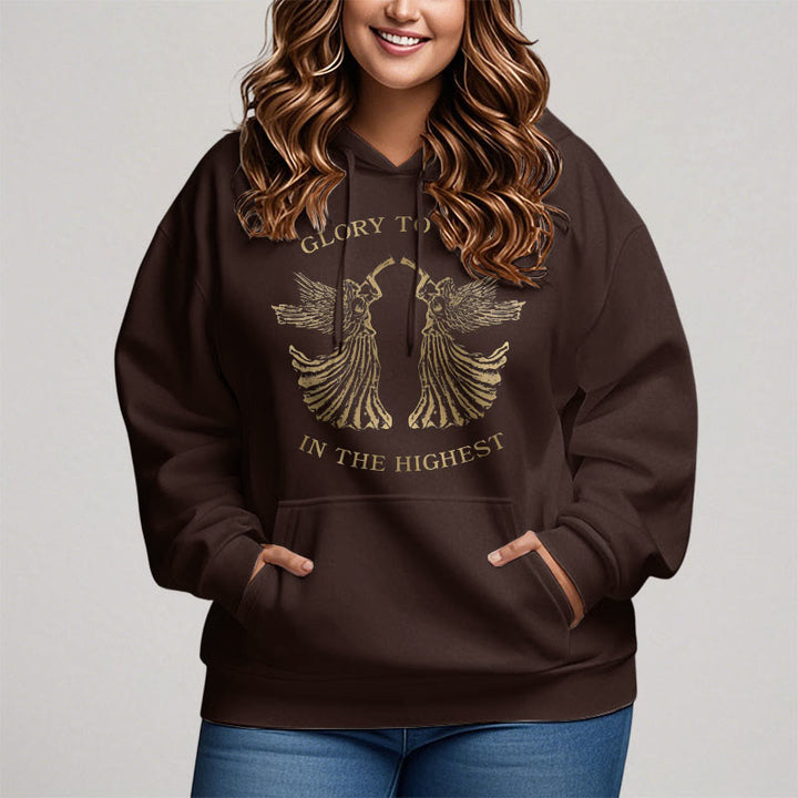 Classic Style Glory To God In The Highest Angel Fleece Lined Polyester Hoodie - image 13
