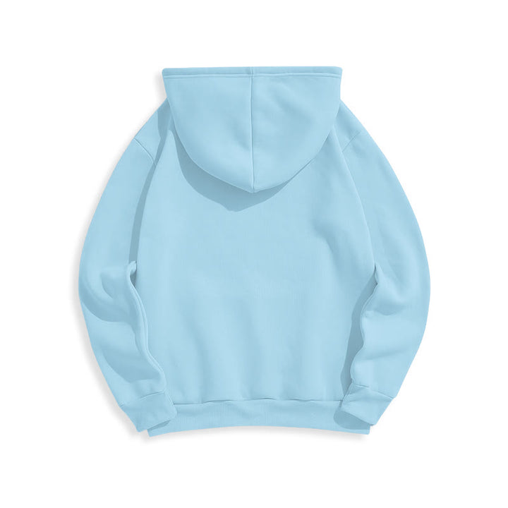 Christianartworkshop Modern Style Floral Cross Virgin Mary Fleece Lined Polyester Hoodie - image 1