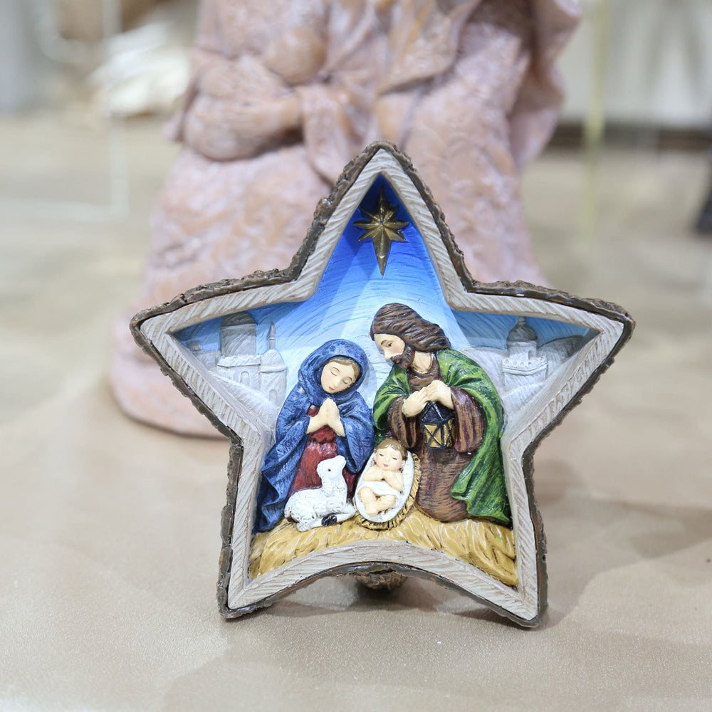 Christianartworkshop Classic Style Crafted Star-Shaped Nativity Scene Desktop Decorations Ornament - image 1