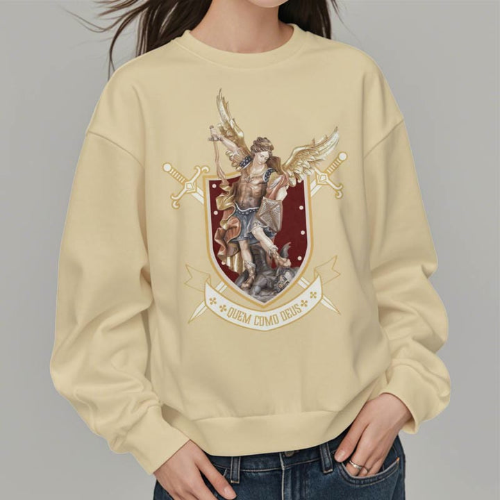 Classic Style Saint Michael the Archangel Fleece Lined Polyester Sweatshirt - image 11
