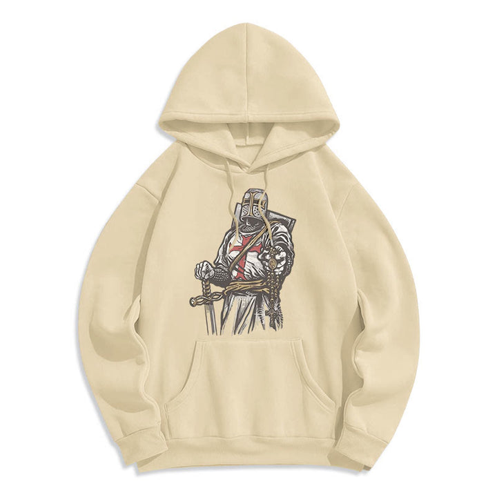 Christianartworkshop Modern Style Crusader's Valor and Faith Fleece Lined Polyester Hoodie - image 7