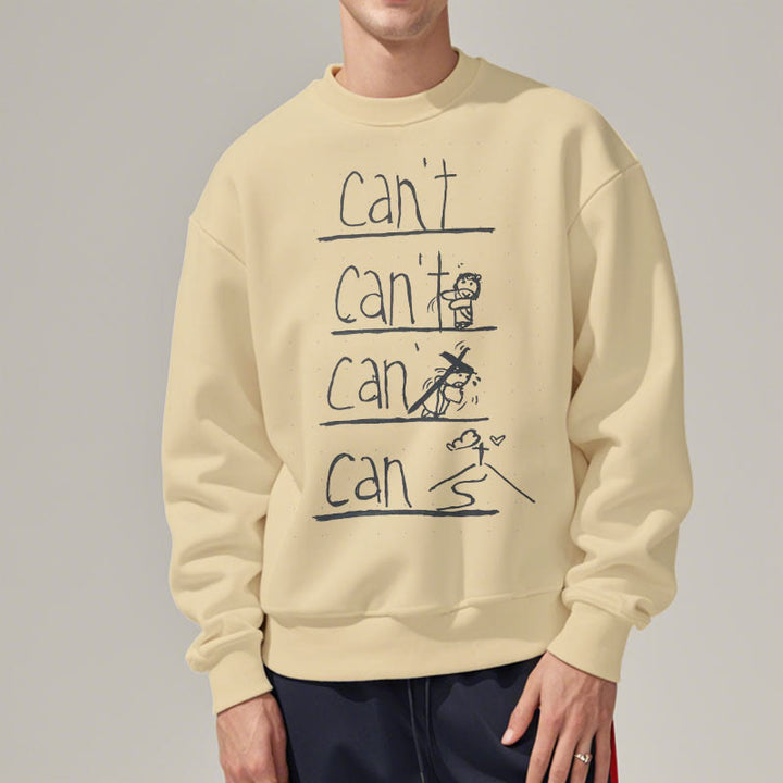 Minimalist Style Redemption Through Jesus Sacrifice Fleece Lined Polyester Sweatshirt