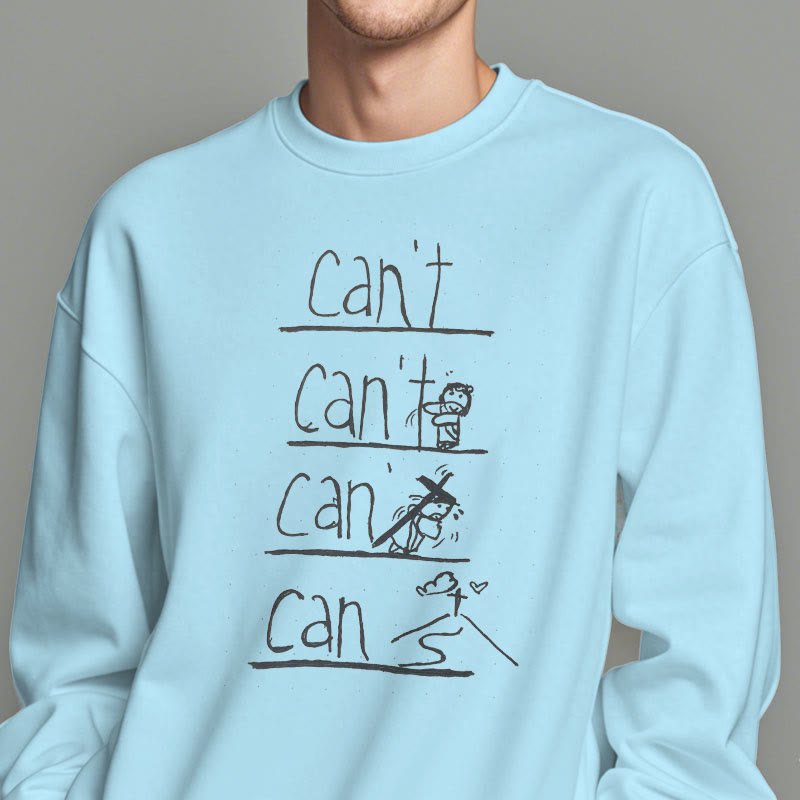 Minimalist Style Redemption Through Jesus Sacrifice Fleece Lined Polyester Sweatshirt