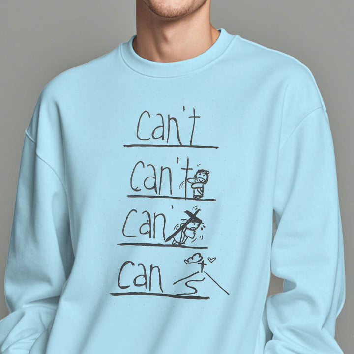 Minimalist Style Redemption Through Jesus Sacrifice Fleece Lined Polyester Sweatshirt