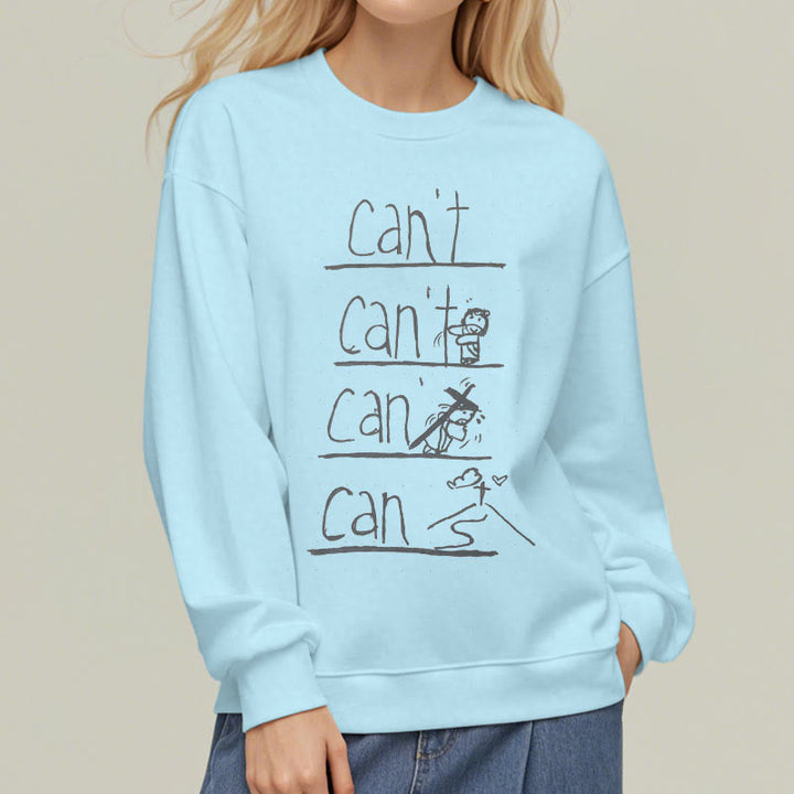 Minimalist Style Redemption Through Jesus Sacrifice Fleece Lined Polyester Sweatshirt