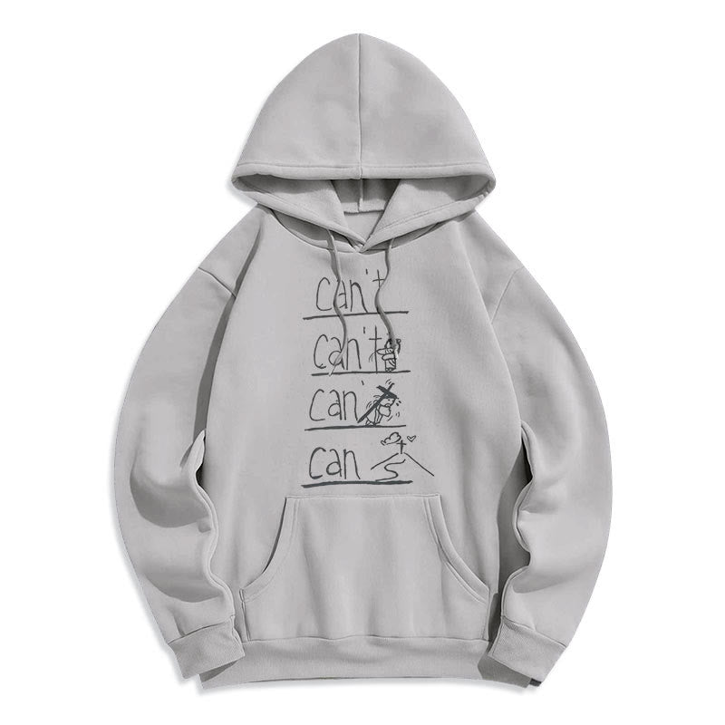 Quotation Style Redemption Through Jesus Sacrifice Fleece Lined Polyester Hoodie - Grey - 2XL - image 16