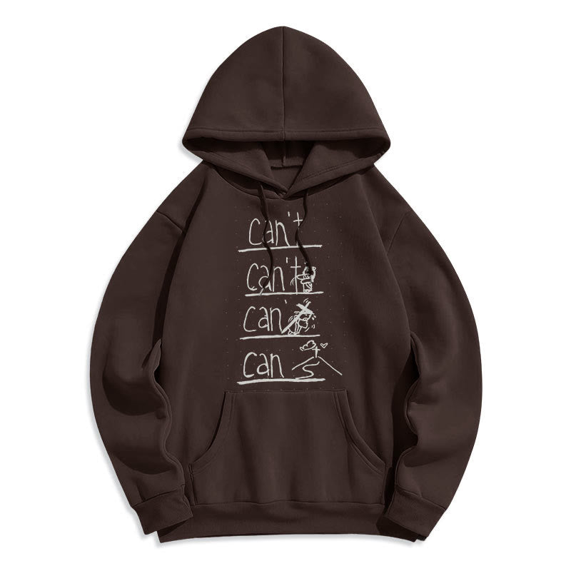 Quotation Style Redemption Through Jesus Sacrifice Fleece Lined Polyester Hoodie - Brown - 2XL - image 10