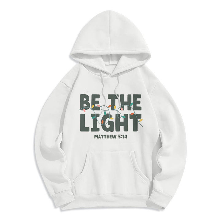Christianartworkshop Quotation Style Be The Light Fleece Lined Polyester Hoodie - image 7
