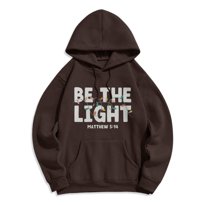 Christianartworkshop Quotation Style Be The Light Fleece Lined Polyester Hoodie - image 11