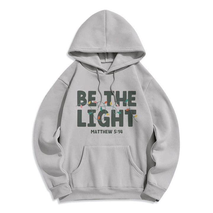 Christianartworkshop Quotation Style Be The Light Fleece Lined Polyester Hoodie - image 17