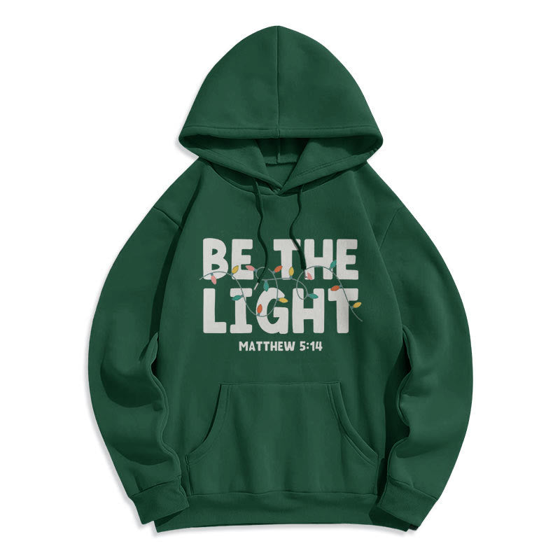 Christianartworkshop Quotation Style Be The Light Fleece Lined Polyester Hoodie - image 13