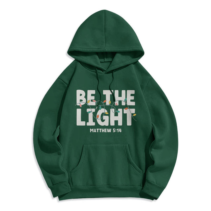 Christianartworkshop Quotation Style Be The Light Fleece Lined Polyester Hoodie - image 13