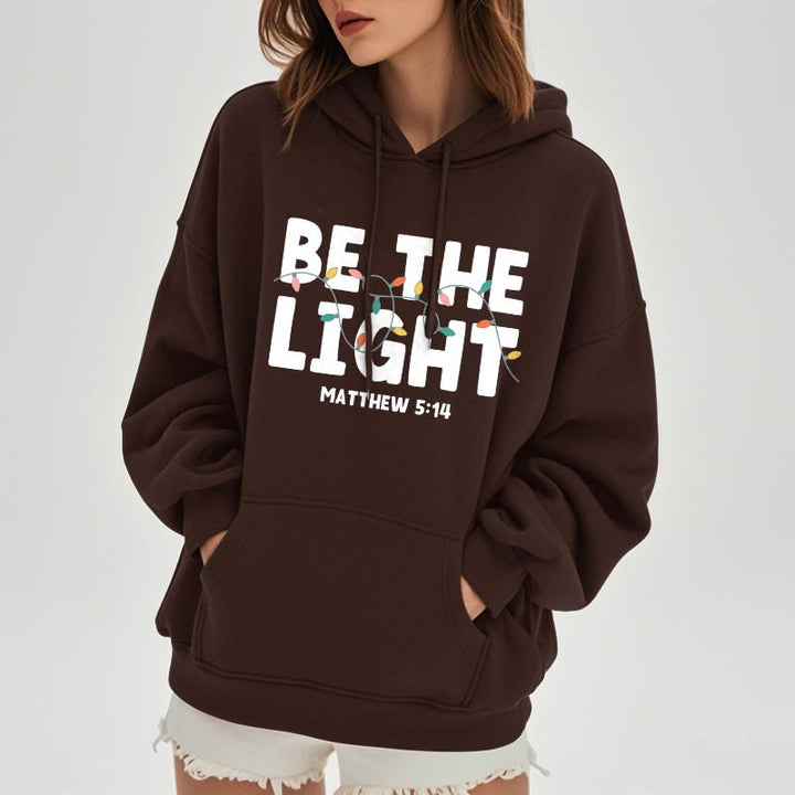 Christianartworkshop Quotation Style Be The Light Fleece Lined Polyester Hoodie - image 13
