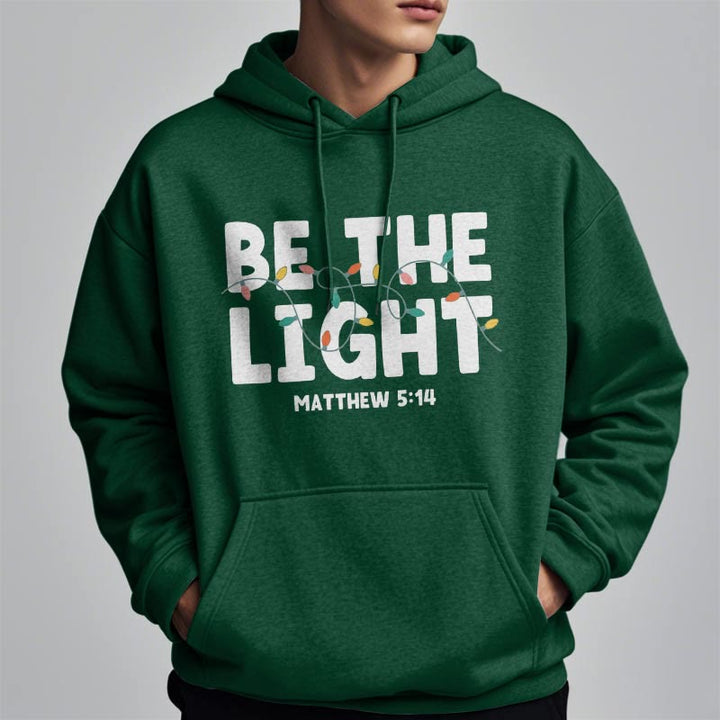 Christianartworkshop Quotation Style Be The Light Fleece Lined Polyester Hoodie - image 15