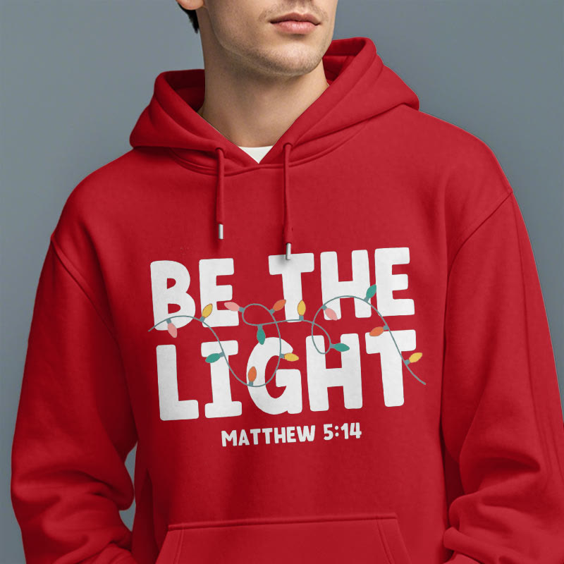 Christianartworkshop Quotation Style Be The Light Fleece Lined Polyester Hoodie - image 5