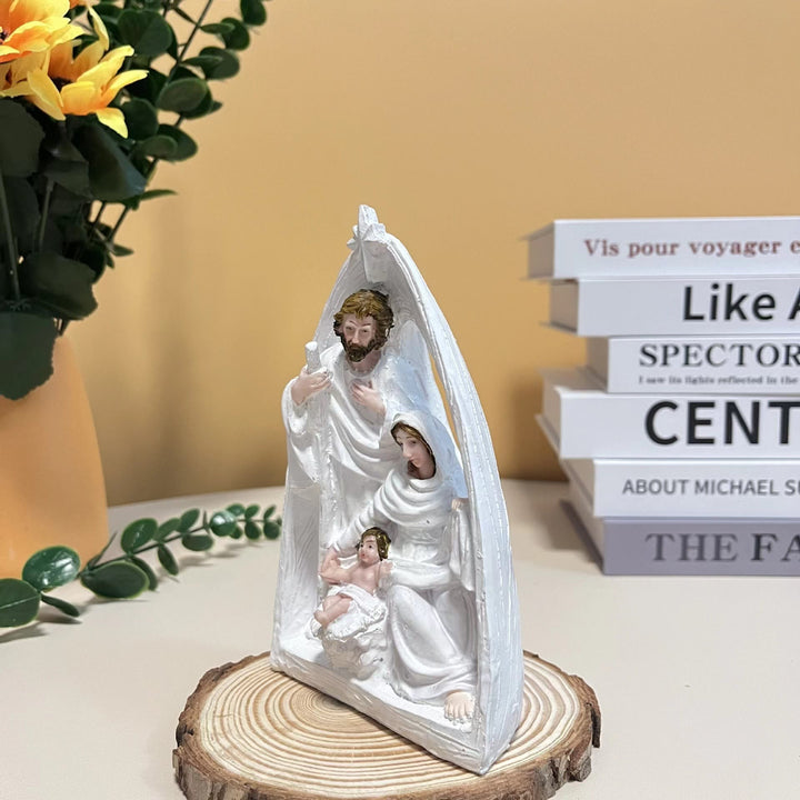 Christianartworkshop Classic Style Holy Family Nativity Scene Desktop Decorations Ornament