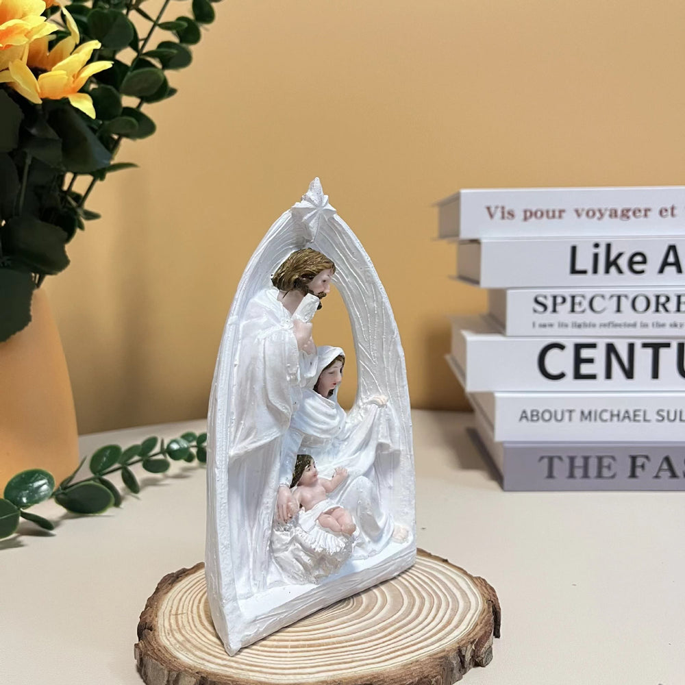 Christianartworkshop Classic Style Holy Family Nativity Scene Desktop Decorations Ornament - image 1