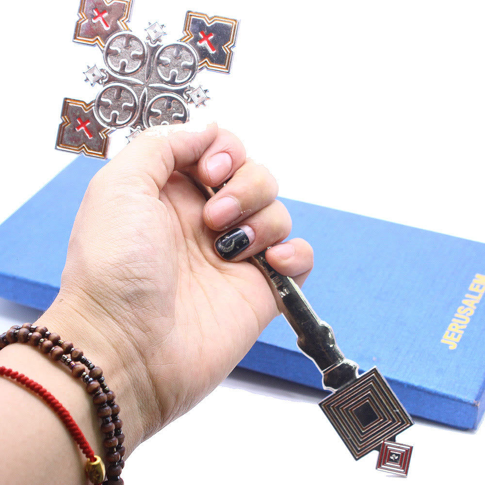 Christianartworkshop Classic Style Jerusalem Cross-Shaped Regal Blessing Hand Cross