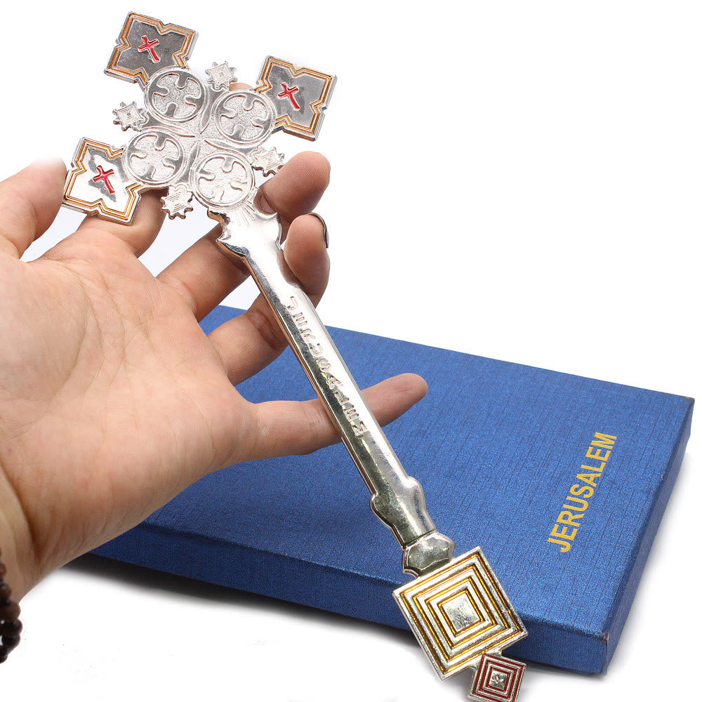 Christianartworkshop Classic Style Jerusalem Cross-Shaped Regal Blessing Hand Cross