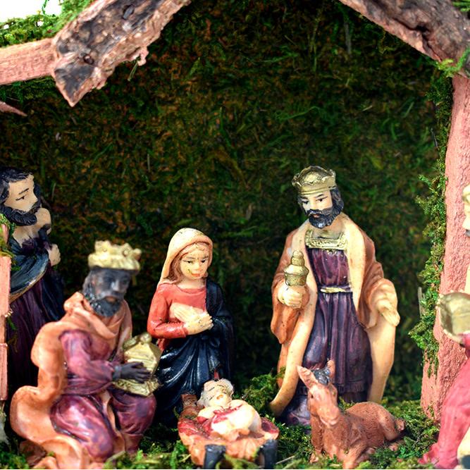 Christianartworkshop Classic Style Nativity Scene Jesus Birth Statue Desktop Decorations Ornament