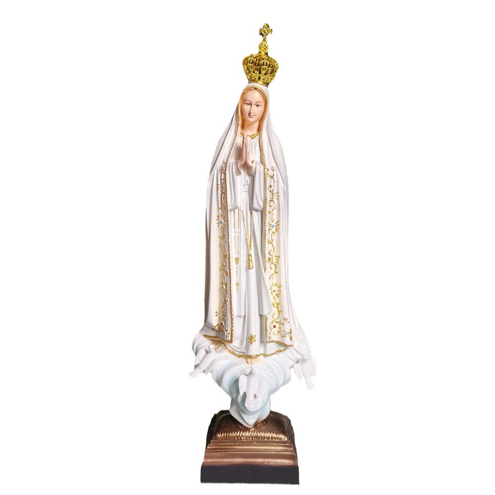 Christianartworkshop Classic Style Golden Crown Our Lady of Fatima Desktop Decorations Ornament - image 2