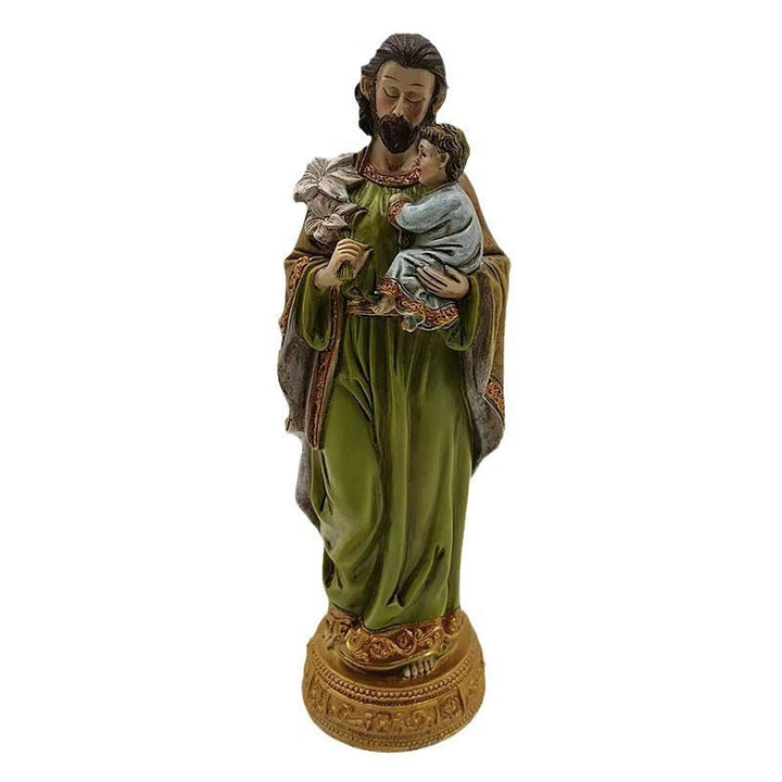 Christianartworkshop Classic Style St. Joseph Holding Child Jesus Desktop Decorations Ornament