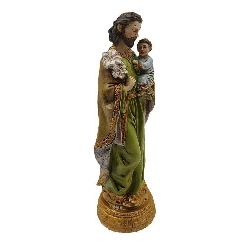 Christianartworkshop Classic Style St. Joseph Holding Child Jesus Desktop Decorations Ornament