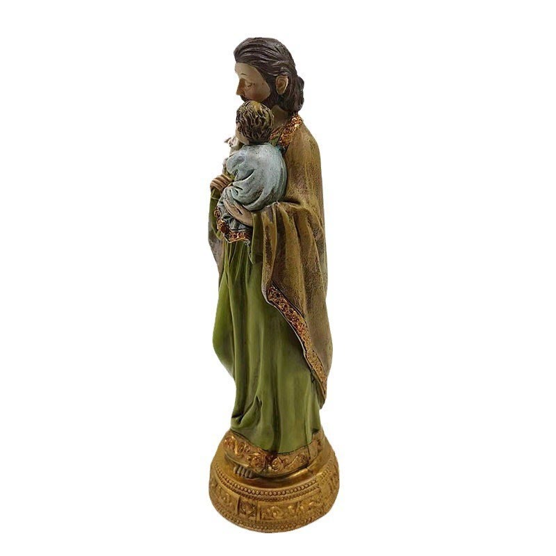 Christianartworkshop Classic Style St. Joseph Holding Child Jesus Desktop Decorations Ornament