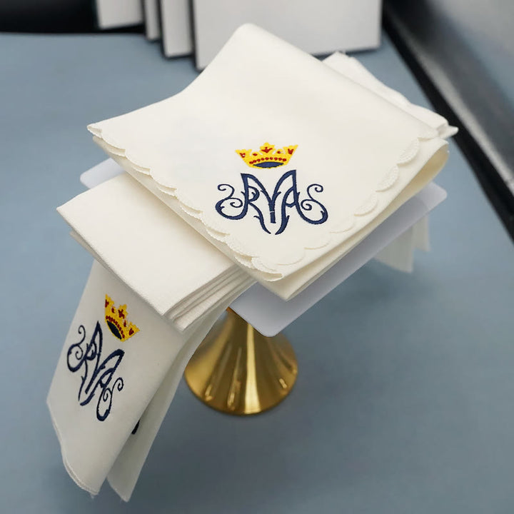 Christianartworkshop Classic Style Divine Our Lady's Crown Altar Linen Set - image 3