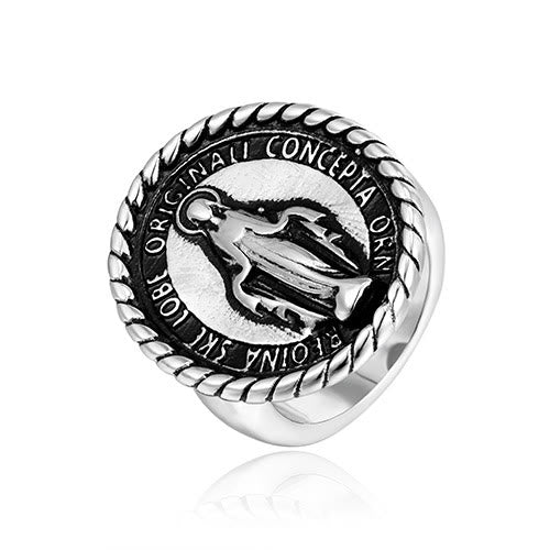 Christianartworkshop Classic Style Virgin Mary Medallion Blessing Ring - image 4