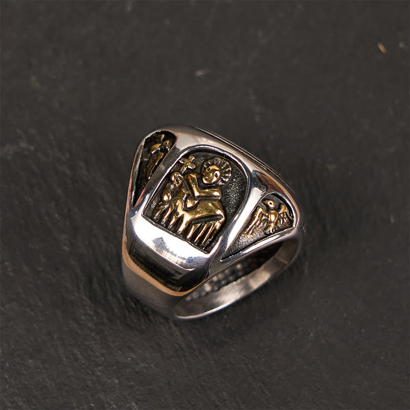 Christianartworkshop Classic Style St. Benedict Cross Divine Faith Ring - image 4