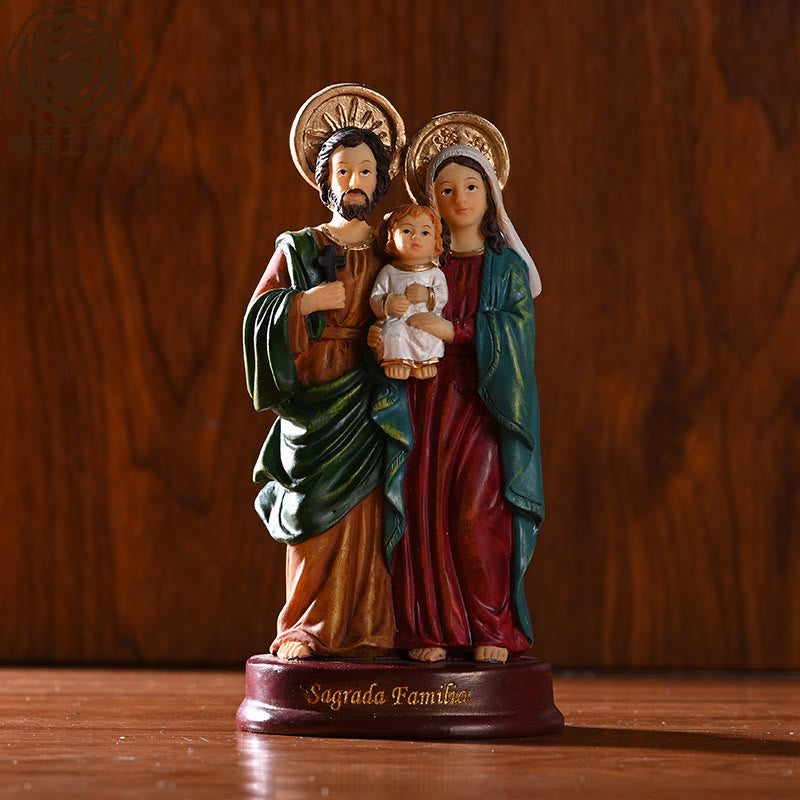 Christianartworkshop Colored Style Holy Family Figurine Set Desktop Decorations Ornament - Holy Family - image 0