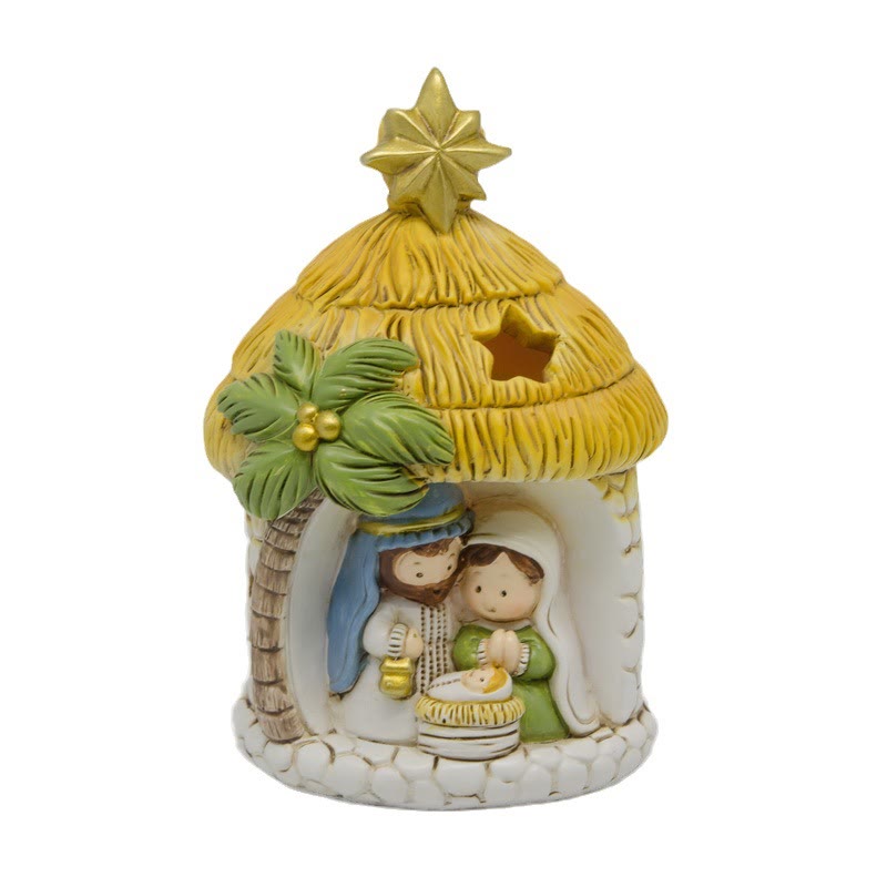 Christianartworkshop Cartoon Style Holy Family Figurine Set Desktop Decorations Ornament - image 1