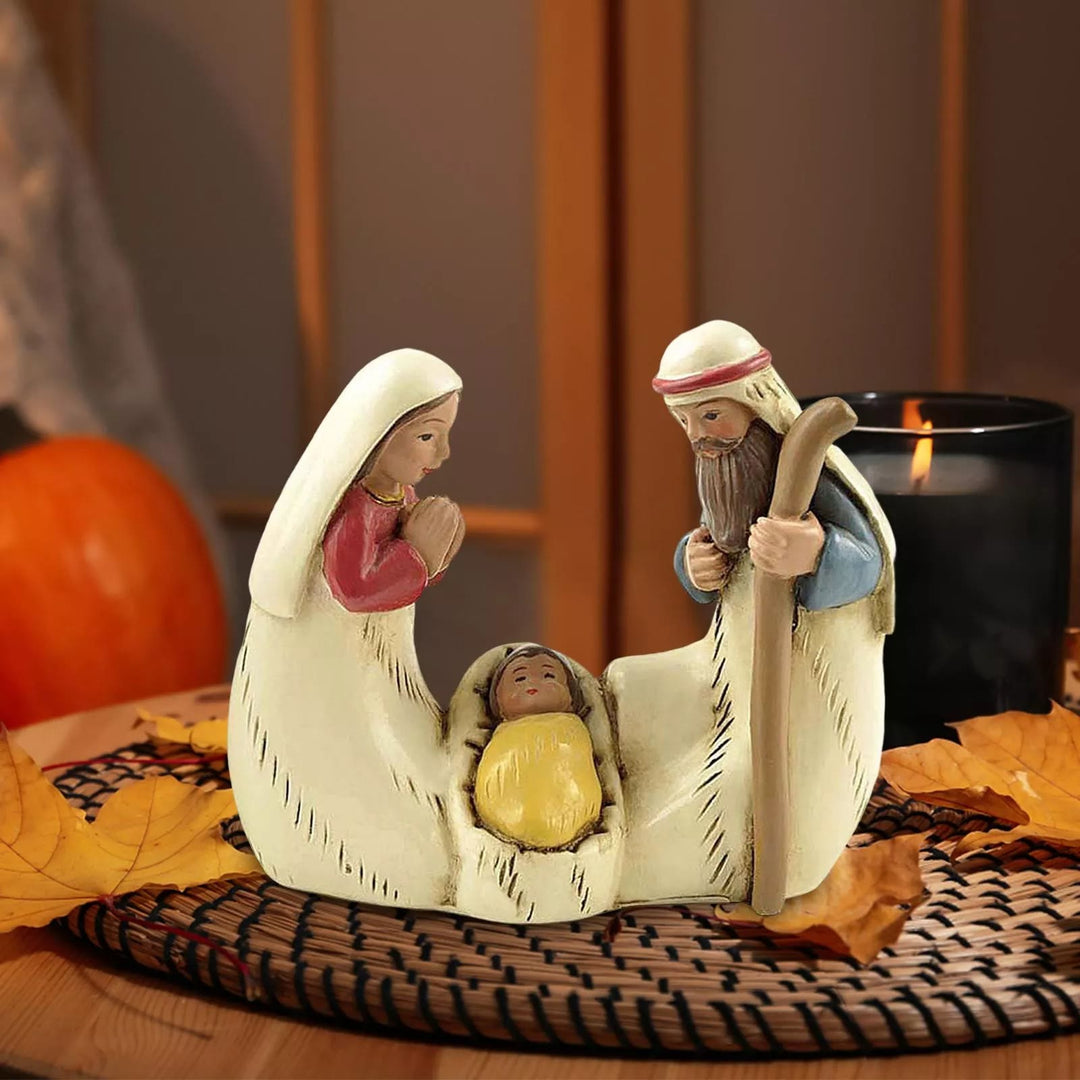 Christianartworkshop Holy Family Nativity Figurine Set Desktop Decorations Ornament - Holy Family - image 0