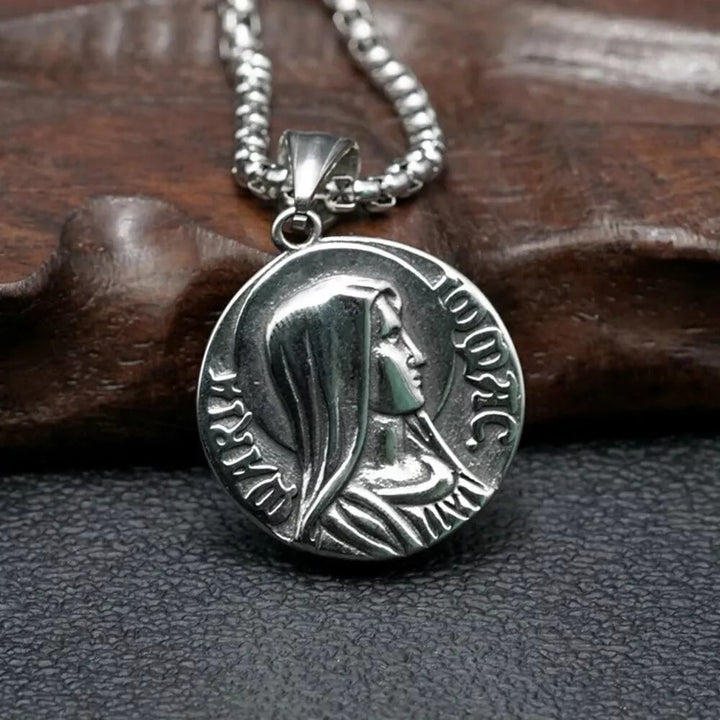 Christianartworkshop Classic Style Jesus & Mary Two Style Icon Faith Pendant Necklace - image 0