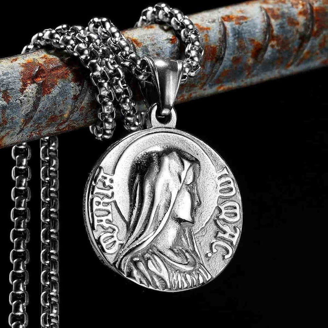 Christianartworkshop Classic Style Jesus & Mary Two Style Icon Faith Pendant Necklace - image 2