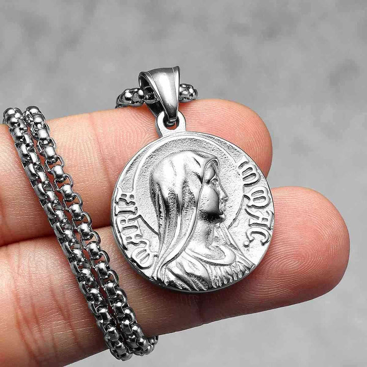 Christianartworkshop Classic Style Jesus & Mary Two Style Icon Faith Pendant Necklace - image 4