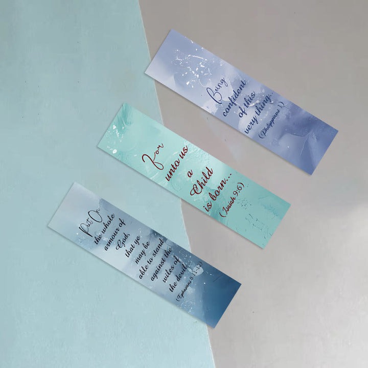 Christianartworkshop 30pcs/set Watercolor Bible Verse Inspiring Quotes Bookmark - image 3