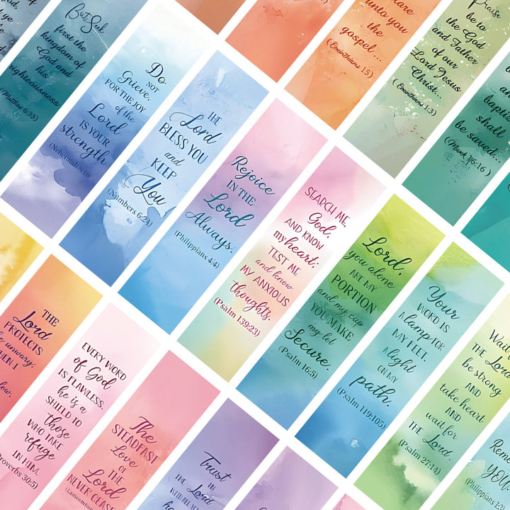 Christianartworkshop 30pcs/set Watercolor Bible Verse Inspiring Quotes Bookmark - image 4
