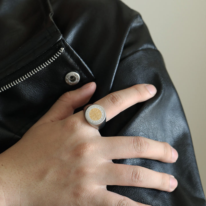 Christianartworkshop 8 Styles Retro Classic St. Benedict Symbol Engraved Protection Ring - Silver-gold-2 - US14 - image 7