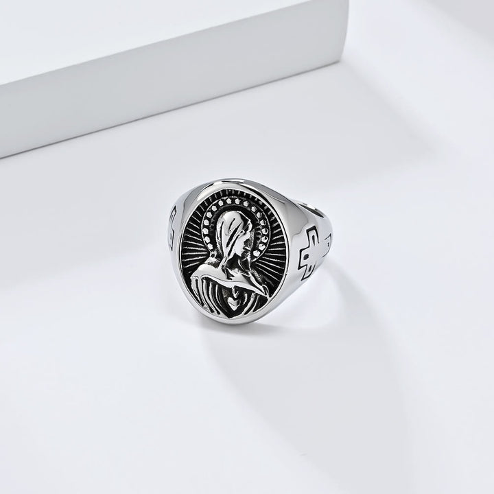 Christianartworkshop Divine Grace Blessed Virgin Mary Ring - A Tribute to Holy Love - image 4