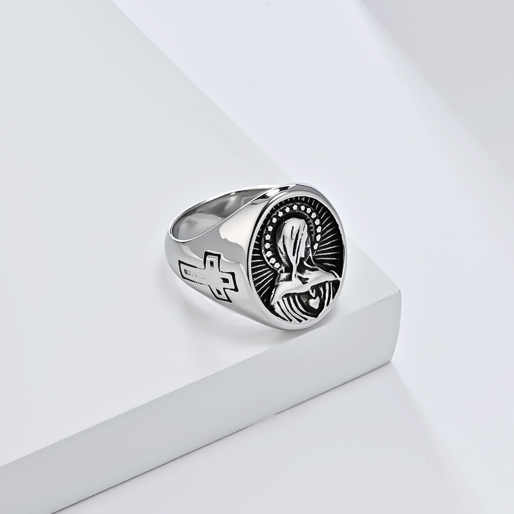 Christianartworkshop Divine Grace Blessed Virgin Mary Ring - A Tribute to Holy Love - image 2