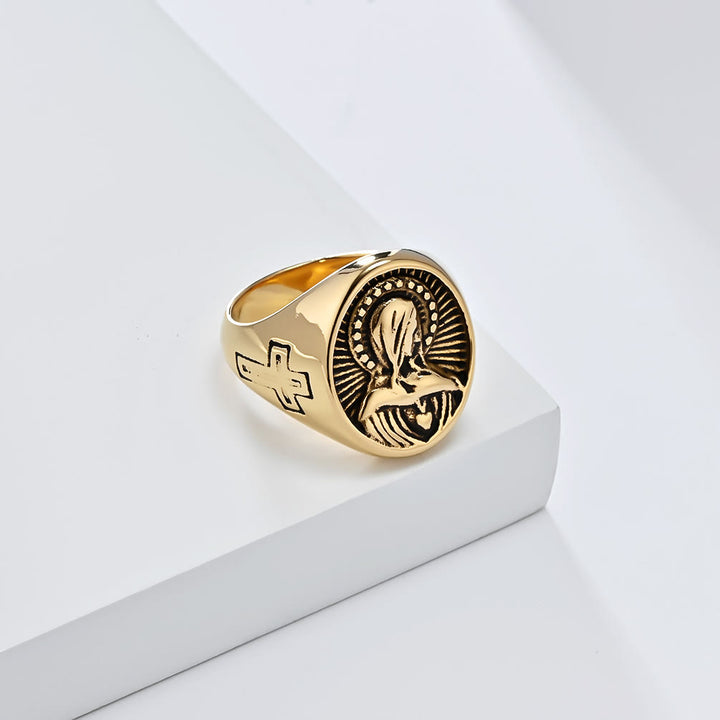 Christianartworkshop Divine Grace Blessed Virgin Mary Ring - A Tribute to Holy Love - image 1