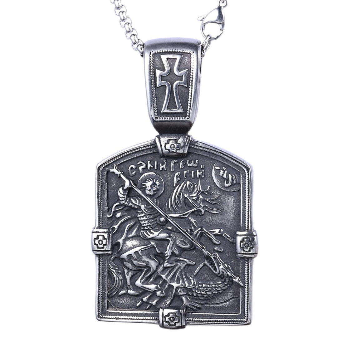 Christianartworkshop St. George Slaying the Dragon Necklace - A Symbol of Courage and Divine Protection - image 4