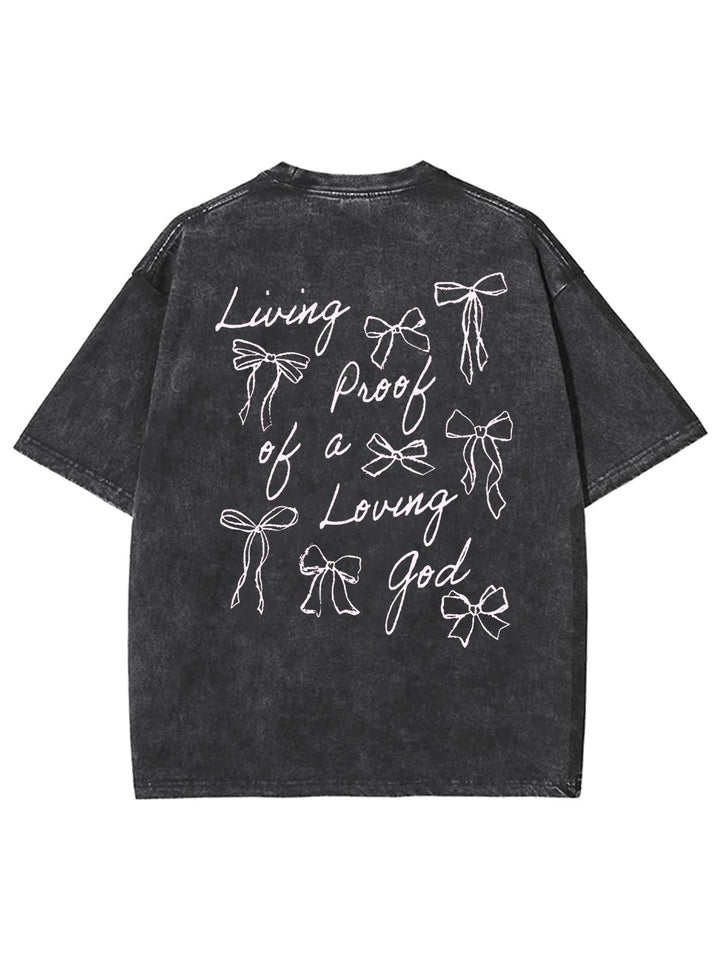 Christianartworkshop Living Proof Of A Loving God Unisex Washed T-shirt - Black - 4XL - image 2