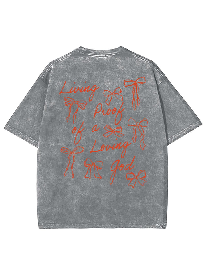 Christianartworkshop Living Proof Of A Loving God Unisex Washed T-shirt - Gray - 4XL - image 14