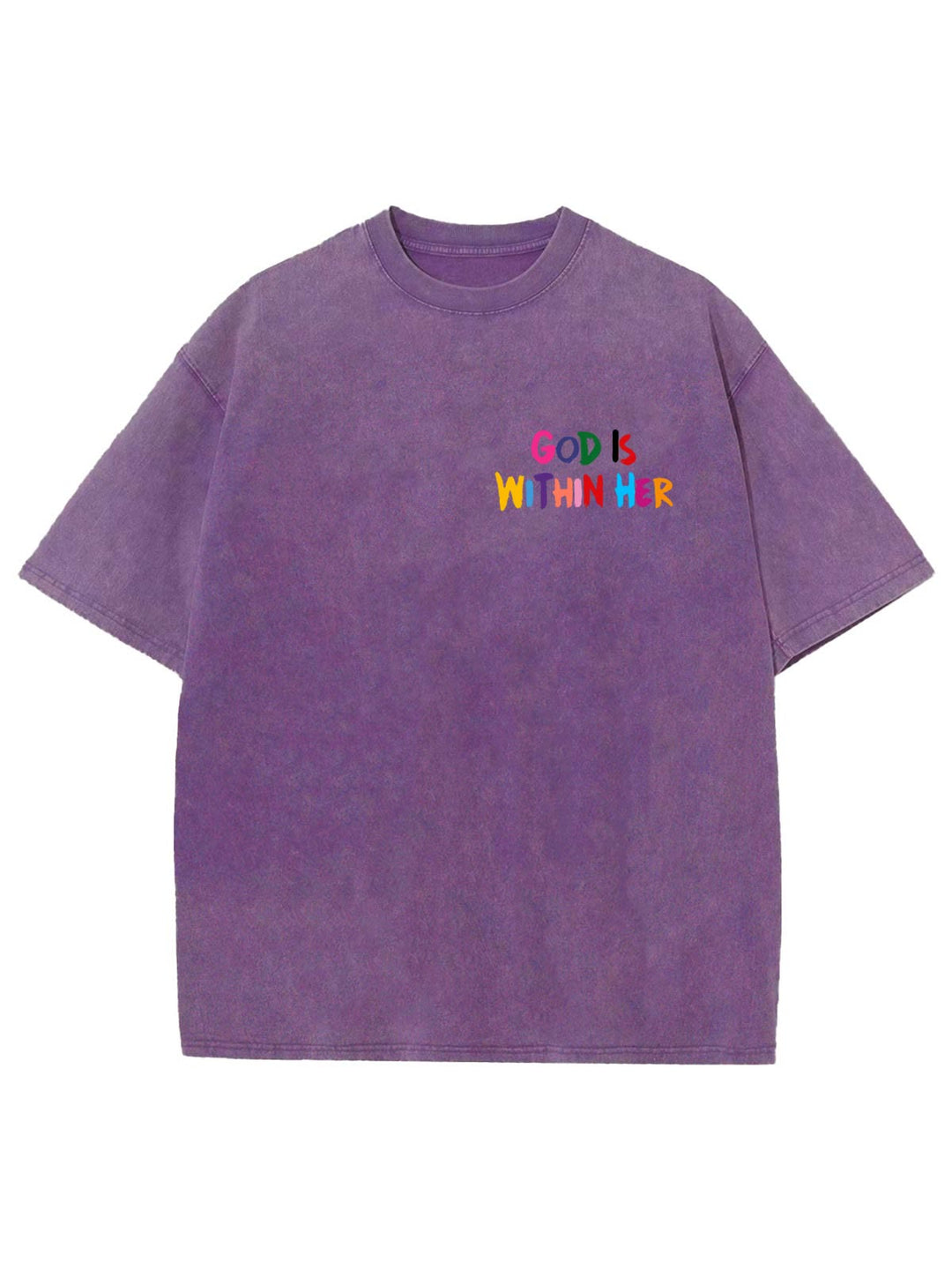 Christianartworkshop God Is Within Her She Will Not Fall Unisex Washed T-shirt - image 12