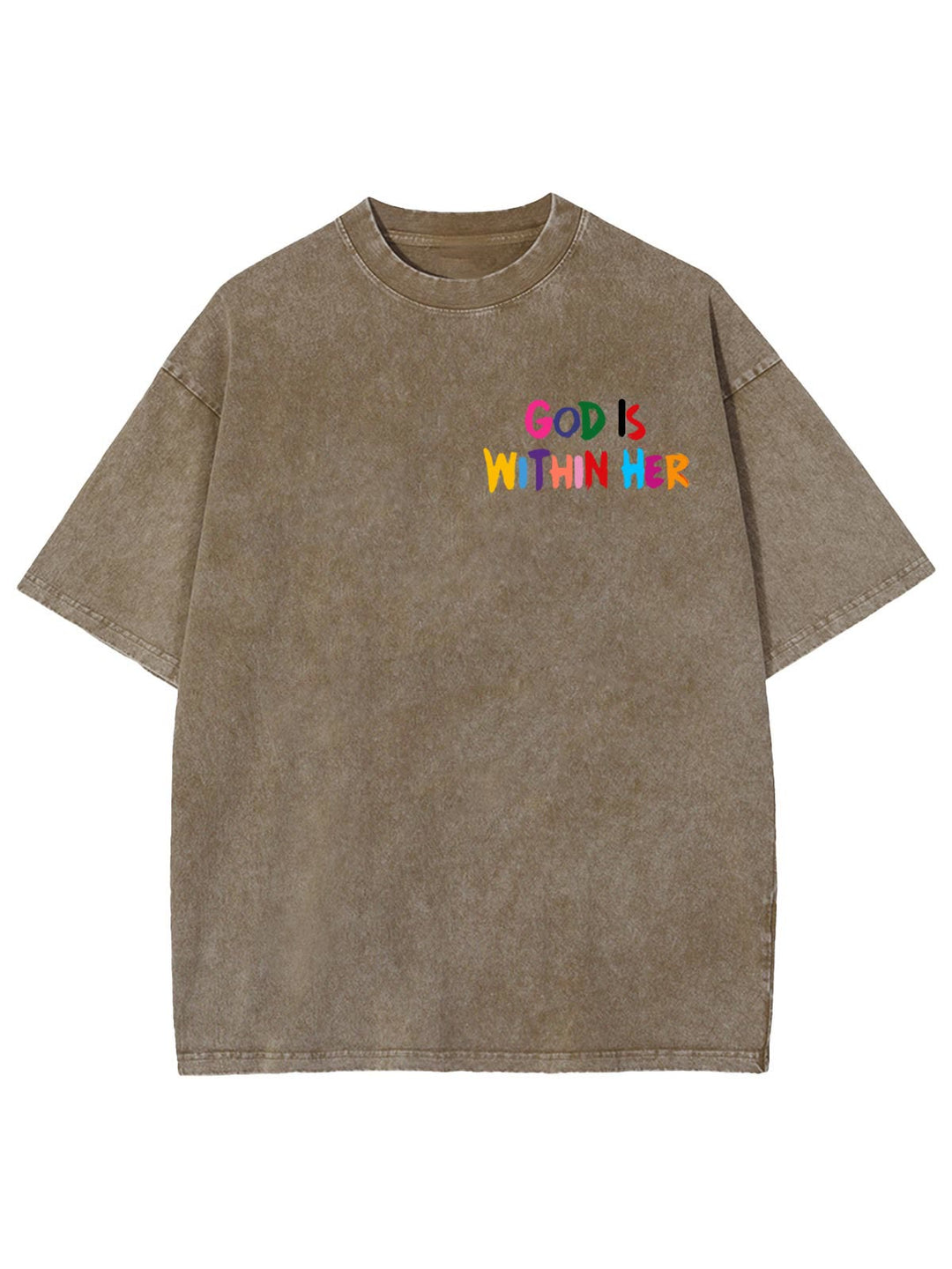 Christianartworkshop God Is Within Her She Will Not Fall Unisex Washed T-shirt - image 14