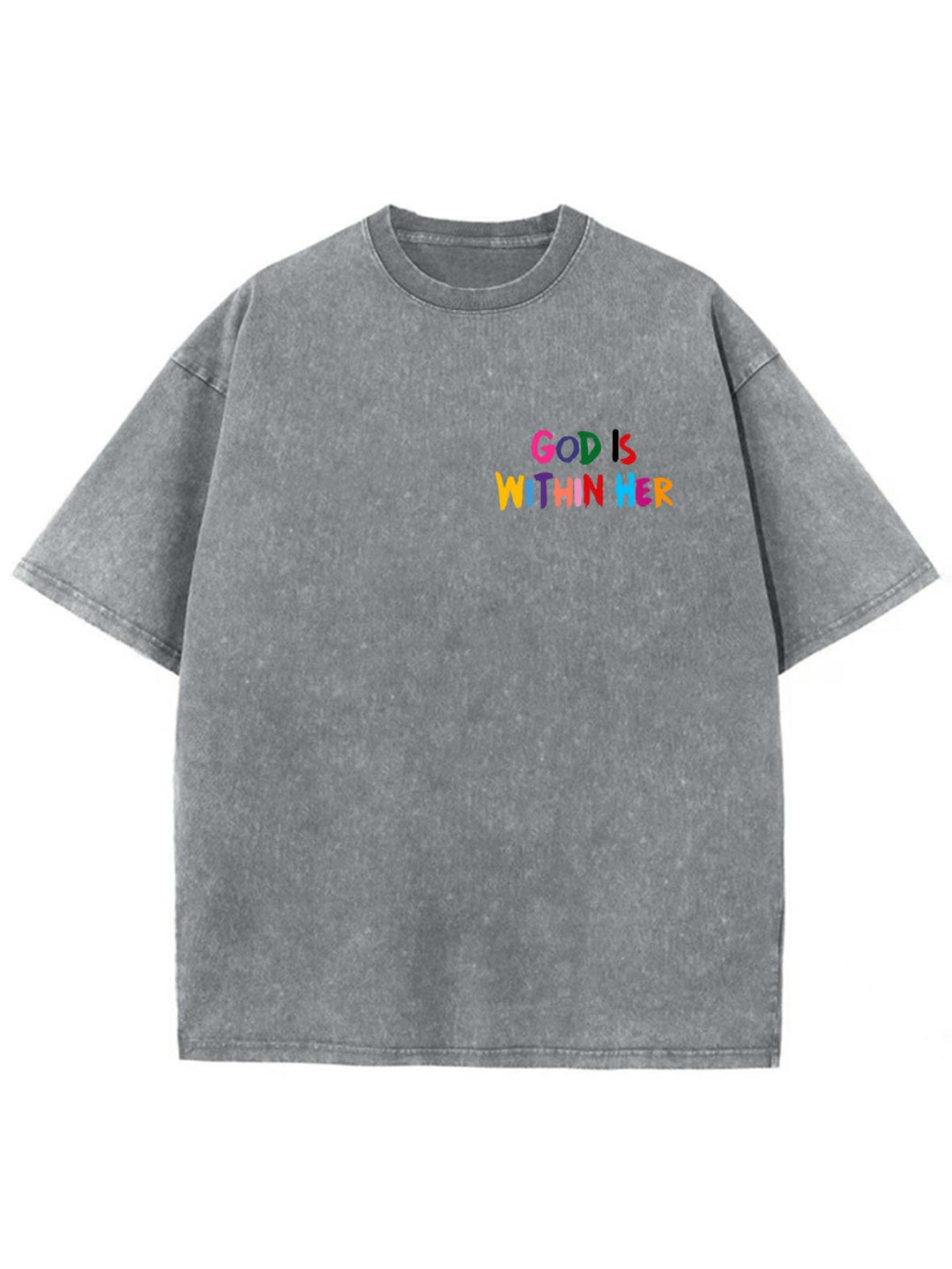 Christianartworkshop God Is Within Her She Will Not Fall Unisex Washed T-shirt - image 18