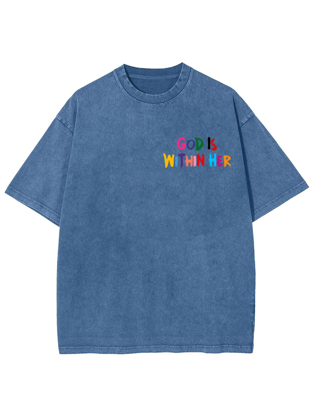 Christianartworkshop God Is Within Her She Will Not Fall Unisex Washed T-shirt - image 8